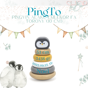 PingTo - Emlékőr fa torony (10 cm) - játék & sport - készségfejlesztő és logikai játék - toronyépítő- és egyensúlyozó játékok - Meska.hu