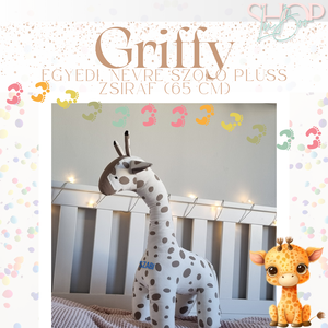 Griffy - Óriás emlékőr plüss zsiráf (65 cm), Játék & Sport, Plüssállat & Játékfigura, Zsiráf, Mindenmás, MESKA