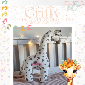 Griffy - Óriás emlékőr plüss zsiráf (65 cm) - játék & sport - plüssállat & játékfigura - zsiráf - Meska.hu