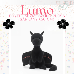 Lumo - Egyedi, névre szóló plüss sárkány (50 cm) - játék & sport - plüssállat & játékfigura - plüss sárkány - Meska.hu
