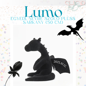 Lumo - Egyedi, névre szóló plüss sárkány (50 cm) - játék & sport - plüssállat & játékfigura - plüss sárkány - Meska.hu