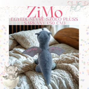 ZiMo - Egyedi, névre szóló plüss sárkány (50 cm) - játék & sport - plüssállat & játékfigura - plüss sárkány - Meska.hu