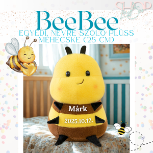 BeeBee - Egyedi, névre szóló plüss méhecske (25 cm) - játék & sport - plüssállat & játékfigura - más figura - Meska.hu