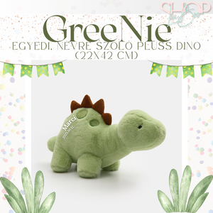 GreeNie - Egyedi, névre szóló plüss dino (22x42 cm), Játék & Sport, Plüssállat & Játékfigura, Plüss dínók, Mindenmás, MESKA
