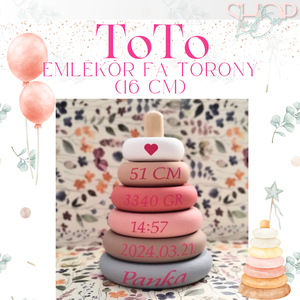 ToTo - Emlékőr fa torony - játék & sport - készségfejlesztő és logikai játék - toronyépítő- és egyensúlyozó játékok - Meska.hu