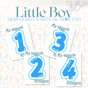 Mérföldkő kártyák- Little Boy (11x15cm) - ruha & divat - babaruha & gyerekruha - babafotózási ruha és kellék - Meska.hu
