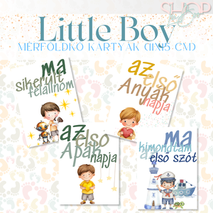 Mérföldkő kártyák- Little Boy (11x15cm) - ruha & divat - babaruha & gyerekruha - babafotózási ruha és kellék - Meska.hu