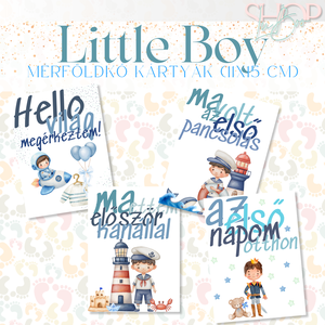 Mérföldkő kártyák- Little Boy (11x15cm), Ruha & Divat, Babaruha & Gyerekruha, Babafotózási ruha és kellék, Mindenmás, MESKA