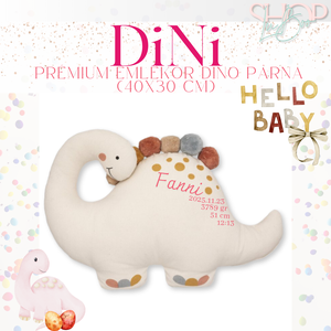 Dini - Prémium emlékőr dino párna (40x30 cm) - játék & sport - plüssállat & játékfigura - plüss dínók - Meska.hu