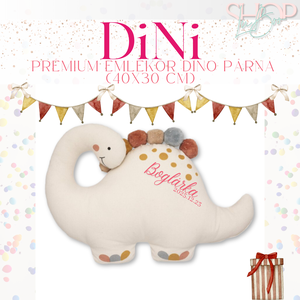 Dini - Prémium emlékőr dino párna (40x30 cm) - játék & sport - plüssállat & játékfigura - plüss dínók - Meska.hu