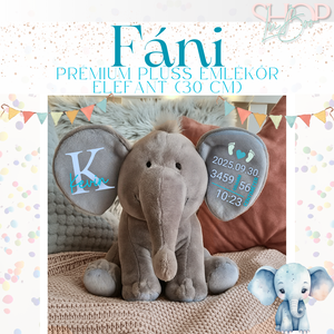 Fáni - Prémium plüss emlékőr elefánt (30 cm) - játék & sport - plüssállat & játékfigura - elefánt - Meska.hu