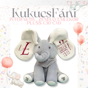 KukucsFáni  Interaktív, zenélő emlékőr plüss (30 cm), Játék & Sport, Plüssállat & Játékfigura, Elefánt, Mindenmás, MESKA