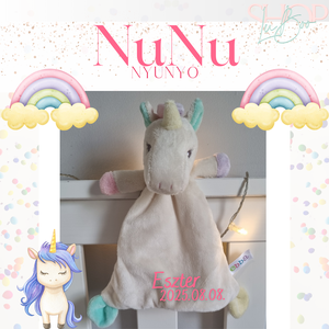 NuNu névre szóló unikornis nyúnyó (26 cm) - otthon & életmód - babaszoba, gyerekszoba - babatakaró, gyerek pléd - Meska.hu