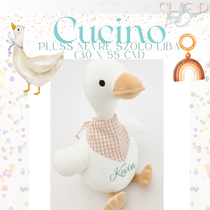 Cucino - Plüss névre szóló liba (30 x 55 cm), Játék & Sport, Plüssállat & Játékfigura, Madár, Mindenmás, MESKA