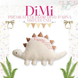 DiMi -  Prémium emlékőr dino párna (60x33 cm) - játék & sport - plüssállat & játékfigura - plüss dínók - Meska.hu