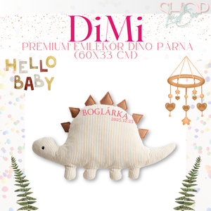 DiMi -  Prémium emlékőr dino párna (60x33 cm) - játék & sport - plüssállat & játékfigura - plüss dínók - Meska.hu