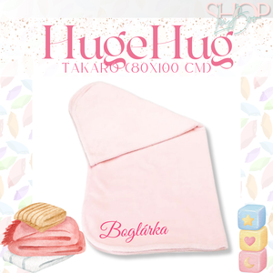 HugeHug - Névre szóló takaró (80x100 cm) - baba - mama - babaágyneműk - babatakaró, gyerek pléd - Meska.hu