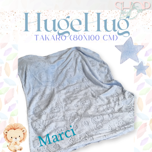 HugeHug - Névre szóló takaró (80x100 cm) - baba - mama - babaágyneműk - babatakaró, gyerek pléd - Meska.hu