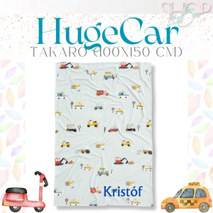 HugeCar - Névre szóló takaró (100x150 cm) - baba - mama - babaágyneműk - babatakaró, gyerek pléd - Meska.hu