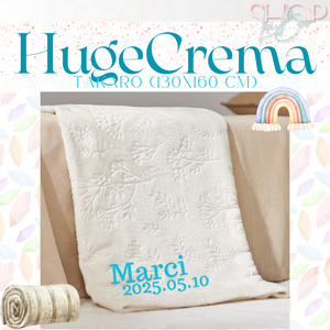 HugeCrema - Névre szóló takaró (130x160 cm) - baba - mama - babaágyneműk - babatakaró, gyerek pléd - Meska.hu