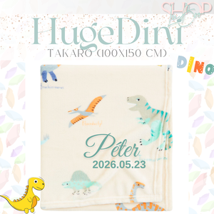 HugeDini - Névre szóló takaró (100X150 cm) - baba - mama - babaágyneműk - babatakaró, gyerek pléd - Meska.hu