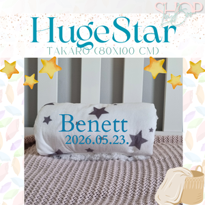 HugeStar - Névre szóló takaró (80x100 cm) - baba - mama - babaágyneműk - babatakaró, gyerek pléd - Meska.hu