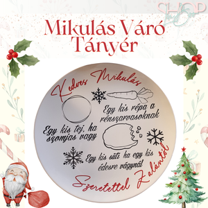 Mikulás Váró Tányér - karácsony - mikulás - mikulás beltéri dekoráció - Meska.hu