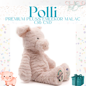 Polli - Prémium plüss emlékőr malac (36 cm) - játék & sport - plüssállat & játékfigura - malac - Meska.hu