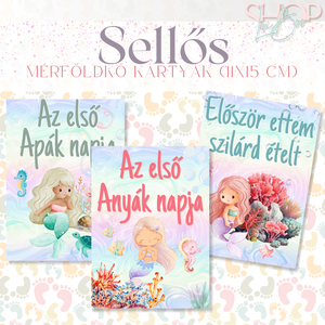 Mérföldkő kártyák - Sellős (11x15 cm) - baba - mama - babafotózás - baba mérföldkő kártyák - Meska.hu