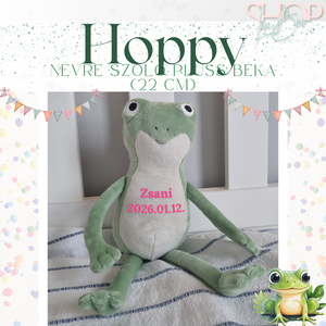 Hoppy  - Névre szóló plüss béka (22 cm) - játék & sport - plüssállat & játékfigura - béka - Meska.hu
