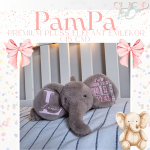 Pampa -  Prémium plüss elefánt Emlékőr (45 cm) - játék & sport - plüssállat & játékfigura - elefánt - Meska.hu