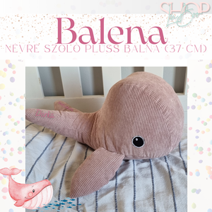 Balena - Névre szóló plüss bálna (37 cm) - játék & sport - plüssállat & játékfigura - delfin, bálna - Meska.hu