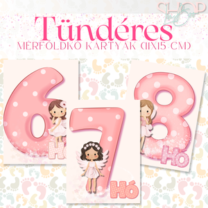 Mérföldkő kártyák - Tündér (11x15 cm), Baba - mama, Babafotózás, Baba mérföldkő kártyák, Mindenmás, MESKA