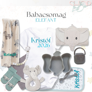Elefánt Baba Csomag - baba - mama - babalátogató ajándékcsomag - Meska.hu
