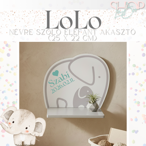 LoLo � Névre szóló elefánt akasztó (25 x 22 cm) - Meska.hu