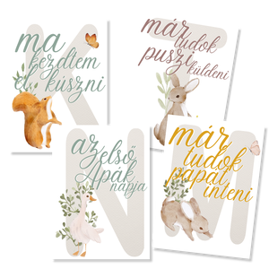 Mérföldkő kártyák - Mezei (11x15 cm) - baba - mama - babafotózás - baba mérföldkő kártyák - Meska.hu