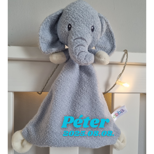 MumPa névre szóló elefánt nyúnyó (26 cm) - baba - mama - baba játékok - szundikendő, alvóka - Meska.hu