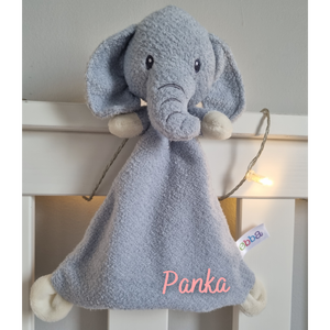 MumPa névre szóló elefánt nyúnyó (26 cm) - baba - mama - baba játékok - szundikendő, alvóka - Meska.hu