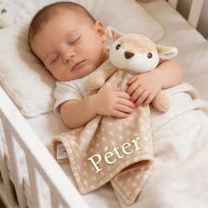 Zike névre szóló őzike nyúnyó (34 cm) - baba - mama - baba játékok - szundikendő, alvóka - Meska.hu