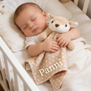 Zike névre szóló őzike nyúnyó (34 cm) - baba - mama - baba játékok - szundikendő, alvóka - Meska.hu