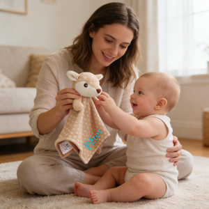 Zike névre szóló őzike nyúnyó (34 cm) - baba - mama - baba játékok - szundikendő, alvóka - Meska.hu