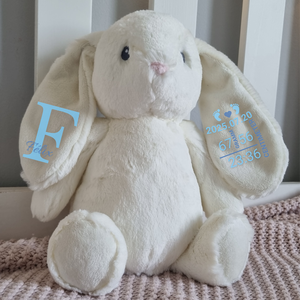 Eby - Egyedi, emlékőr plüss nyuszi (32 cm) - baba - mama - babaemlékek - baba emlékőrző - Meska.hu