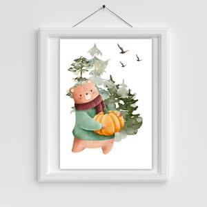 BearS poszter (3 darabos) - baba - mama - babaszoba dekoráció - babaszoba kép - Meska.hu