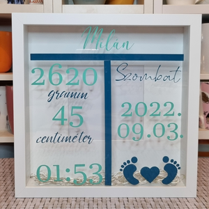 Emlékkép - Világító emlékőr kép (25x25 cm) - baba - mama - babaemlékek - baba emlékőrző - Meska.hu