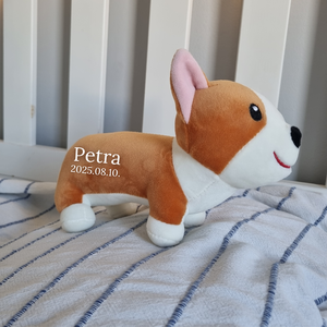 CorGe - Egyedi, névre szóló corgi kutyus (20 cm) - baba - mama - babaemlékek - baba emlékőrző - Meska.hu