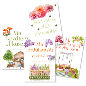 Mérföldkő kártyák - Garden (11x15 cm) - baba - mama - babafotózás - baba mérföldkő kártyák - Meska.hu
