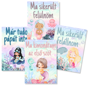 Mérföldkő kártyák - Sellős (11x15 cm) - baba - mama - babafotózás - baba mérföldkő kártyák - Meska.hu