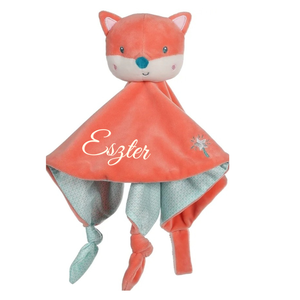 FoxyFox névre szóló róka nyúnyó (25 cm) - baba - mama - baba játékok - szundikendő, alvóka - Meska.hu