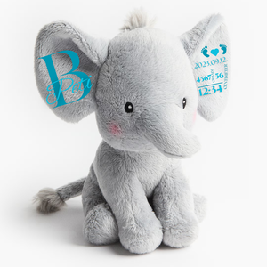 PluBu - Emlékőr plüss elefánt (20 cm) - baba - mama - babaemlékek - baba emlékőrző - Meska.hu
