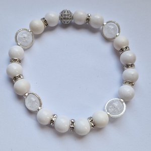 Kristály csillogás ásvány karkötő, Ékszer, Karkötő, Ásványkarkötő, Ékszerkészítés, MESKA